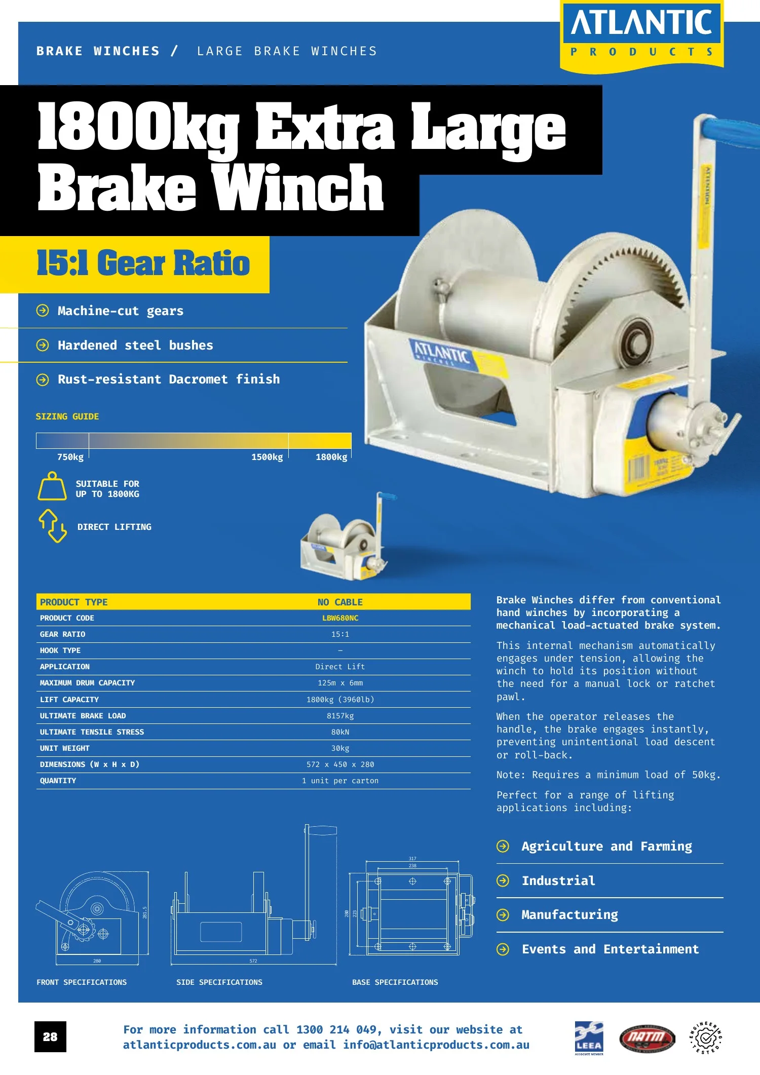 Atlantic Products catalogue, page 28