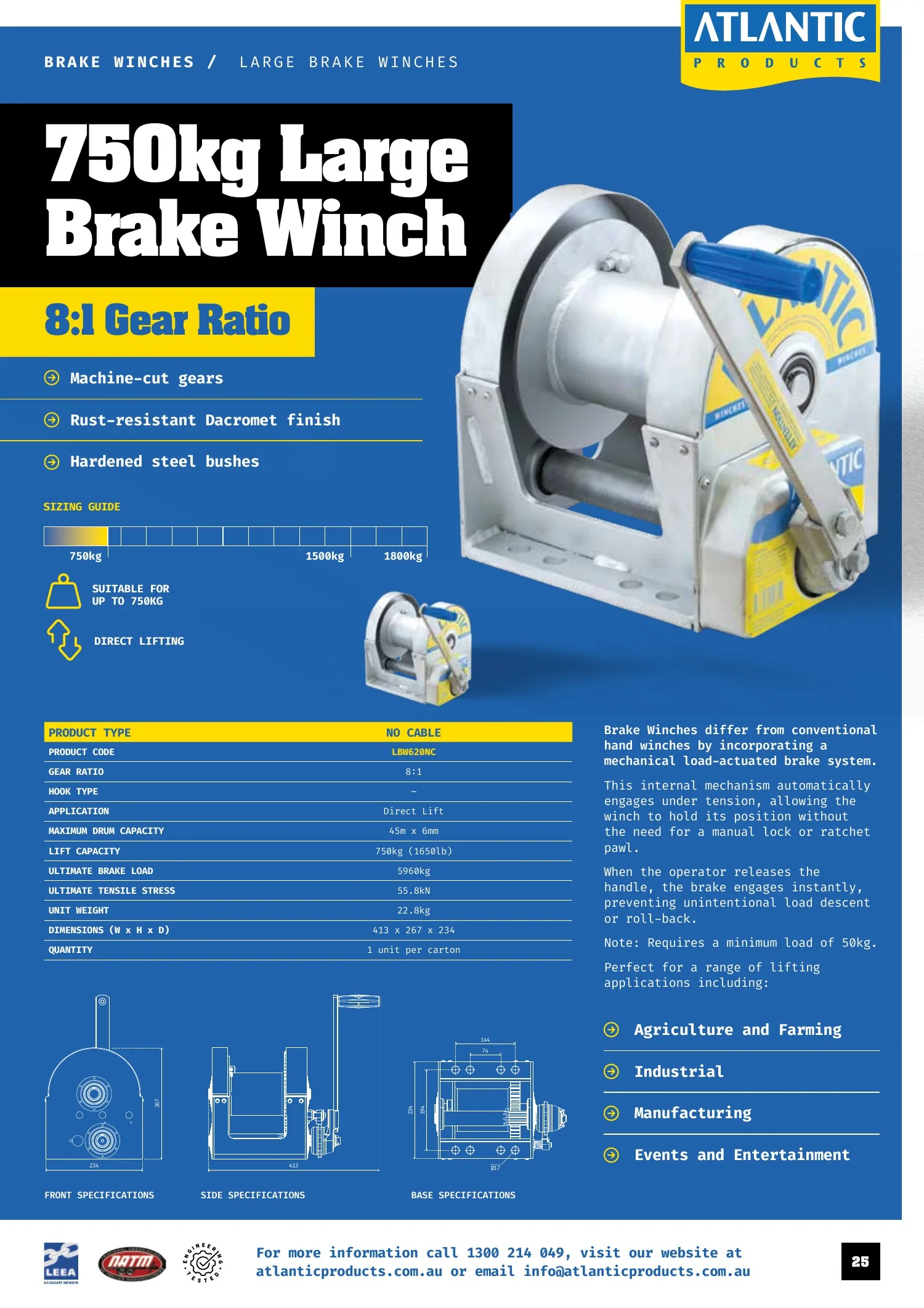 Atlantic Products catalogue, page 25