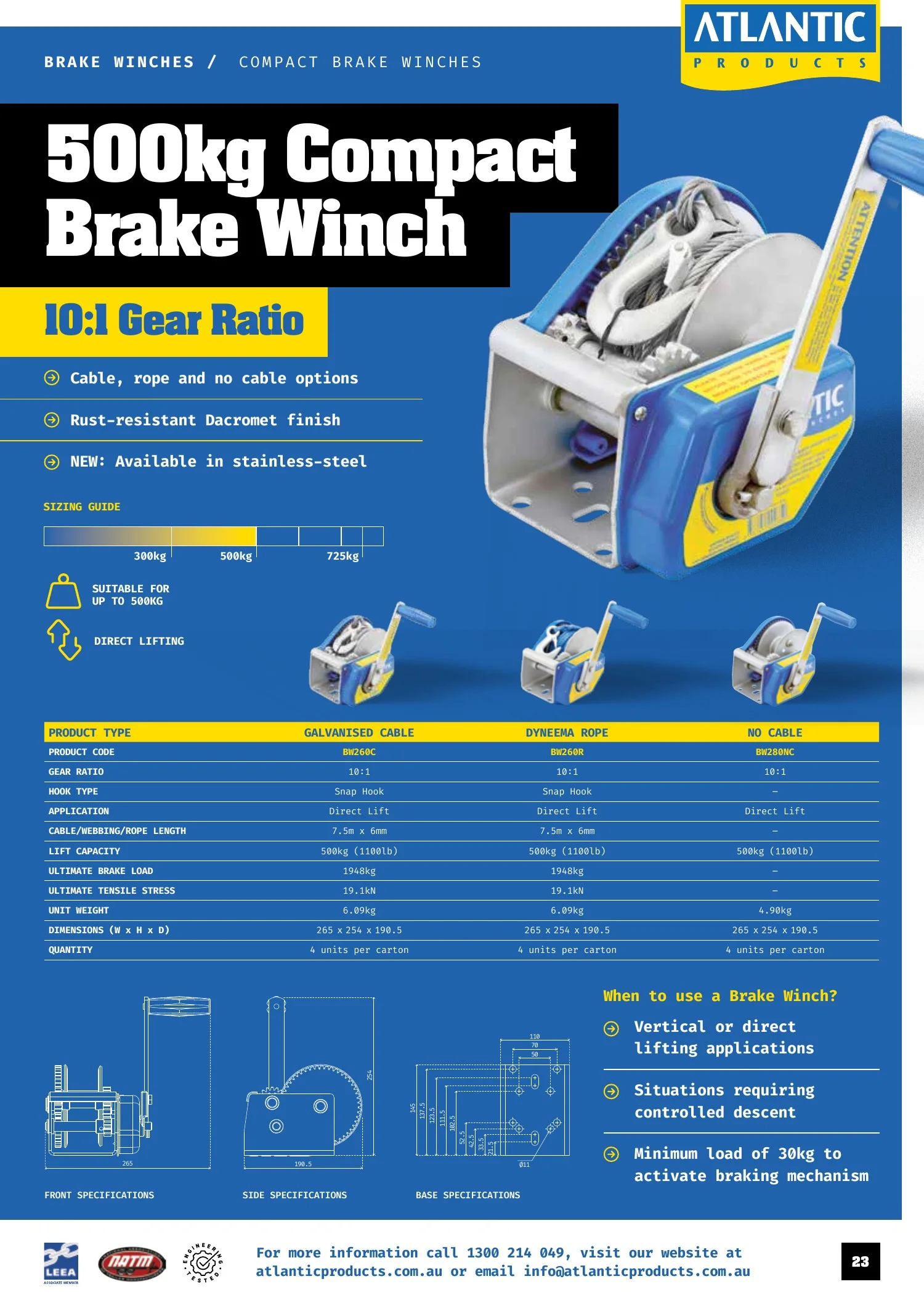 Atlantic Products catalogue, page 23