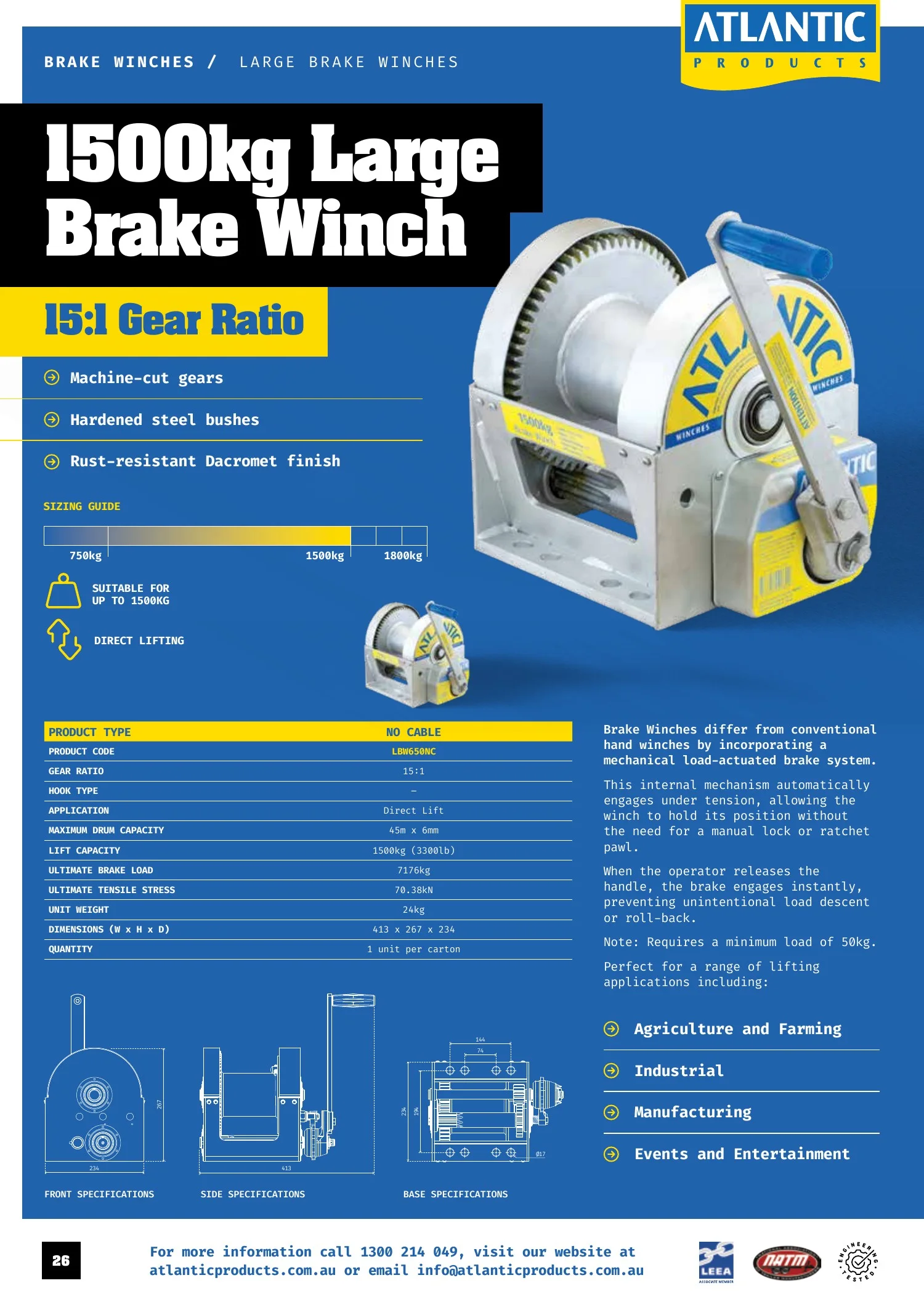 Atlantic Products catalogue, page 26