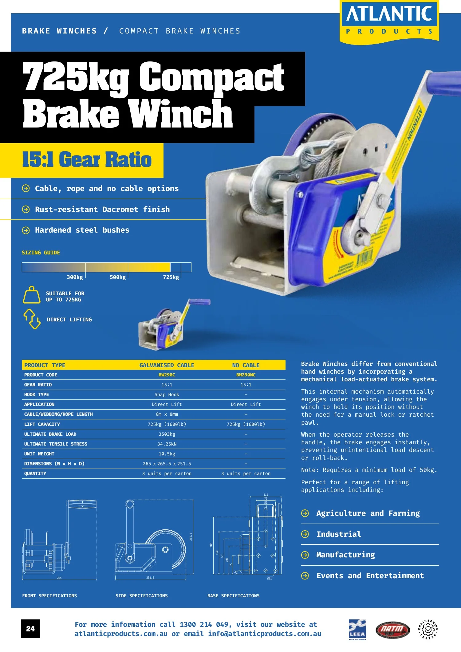 Atlantic Products catalogue, page 24