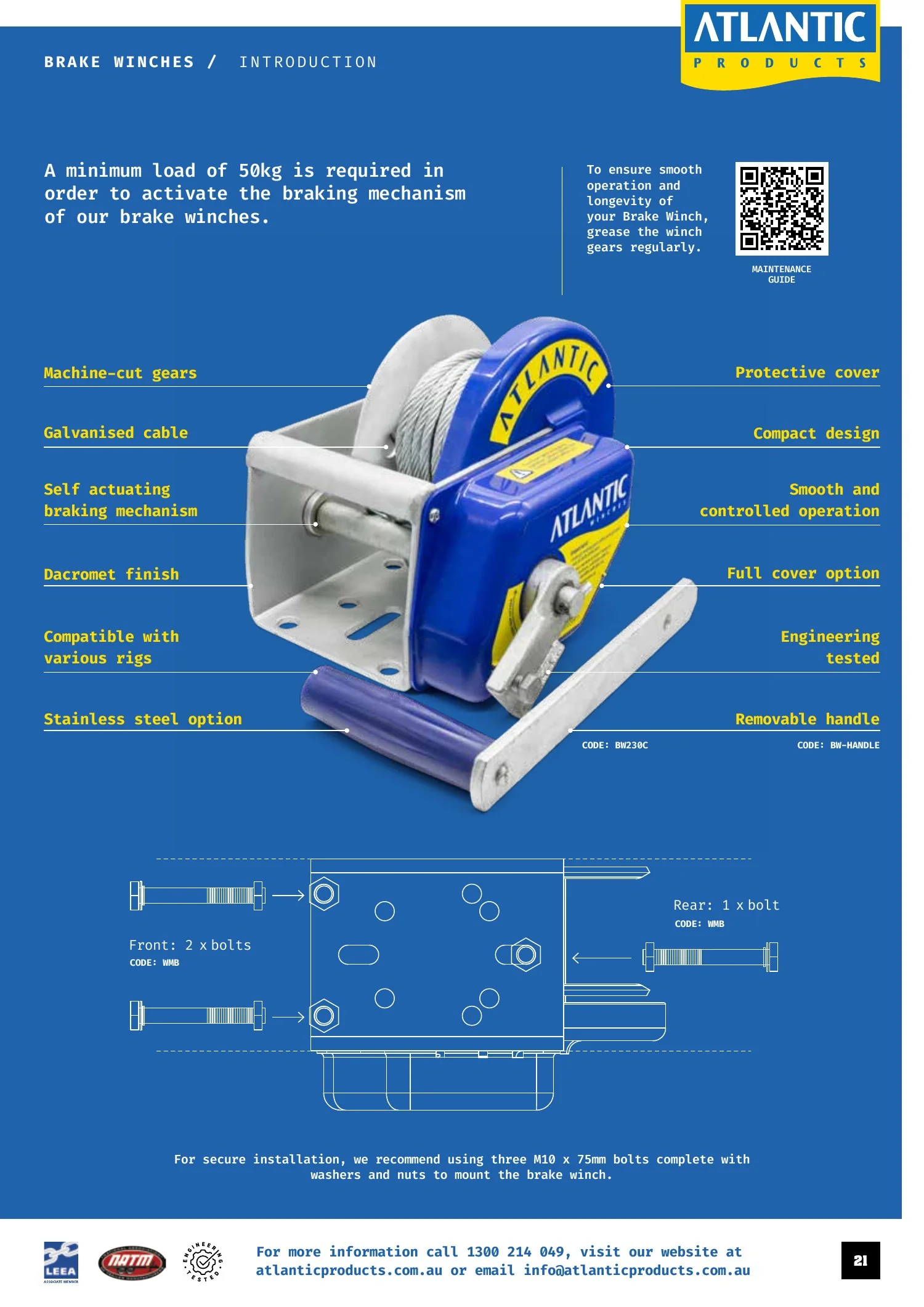 Atlantic Products catalogue, page 21